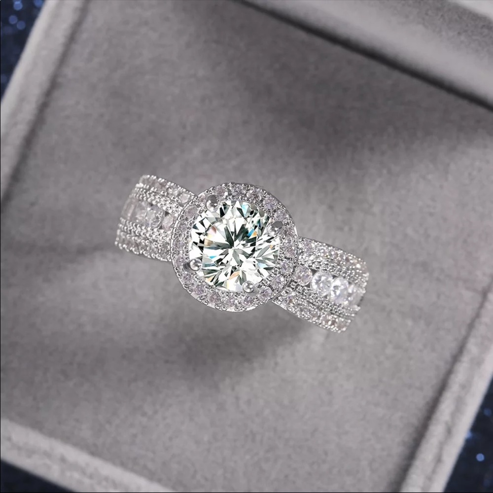 New Shine Women 925 Silver White Sapphire Ring - Picture 8 of 9